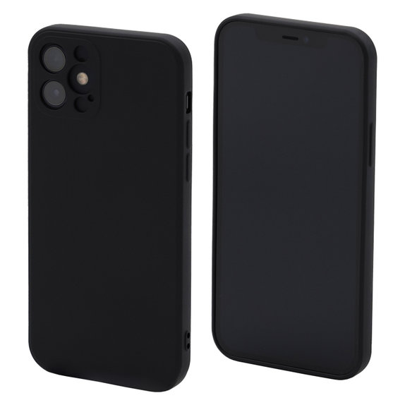 FixPremium - Puzdro Rubber pre iPhone 12 mini, čierna