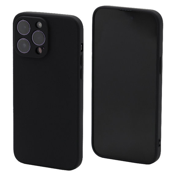 FixPremium - Puzdro Rubber pre iPhone 14 Pro Max, čierna
