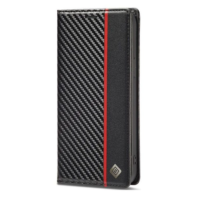FixPremium - Puzdro Carbon Wallet pre iPhone 11 Pro Max, čierna
