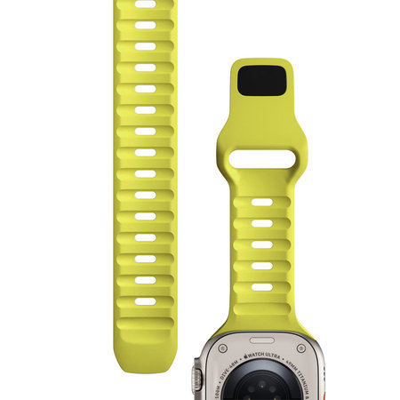 FixPremium - Remienok Sport Silicone pre Apple Watch (42, 44, 45 a 49mm), tartrazine