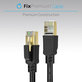 FixPremium - Sieťový Kábel - RJ45 / RJ45 (1m), čierna