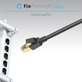 FixPremium - Sieťový Kábel - RJ45 / RJ45 (1m), čierna