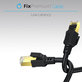 FixPremium - Sieťový Kábel - RJ45 / RJ45 (1m), čierna