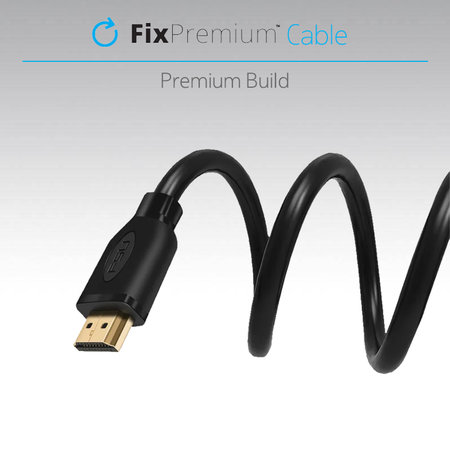 FixPremium - HDMI / HDMI Kábel, HDMI 2.0 (1m), čierna