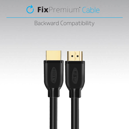 FixPremium - HDMI / HDMI Kábel, HDMI 2.0 (1m), čierna