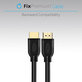 FixPremium - HDMI / HDMI Kábel, HDMI 2.0 (1m), čierna