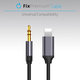 FixPremium - Lightning / Jack 3.5mm Kábel (1m), čierna