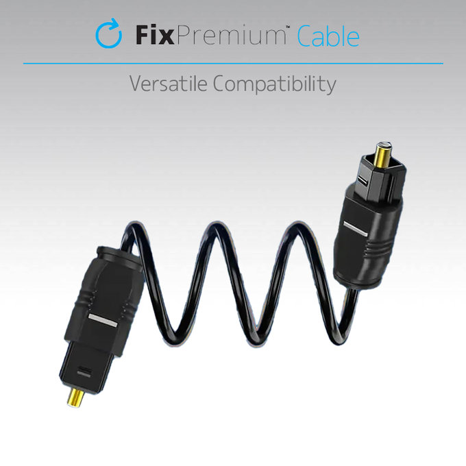 FixPremium - Audio Optický Kábel (1m), čierna