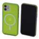 FixPremium - Puzdro Clear s MagSafe pre iPhone 12 a 12 Pro, neon green