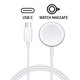 Magnetická rýchlonabíjačka pre Apple Watch, USB-C, 1 m, plast, bulk