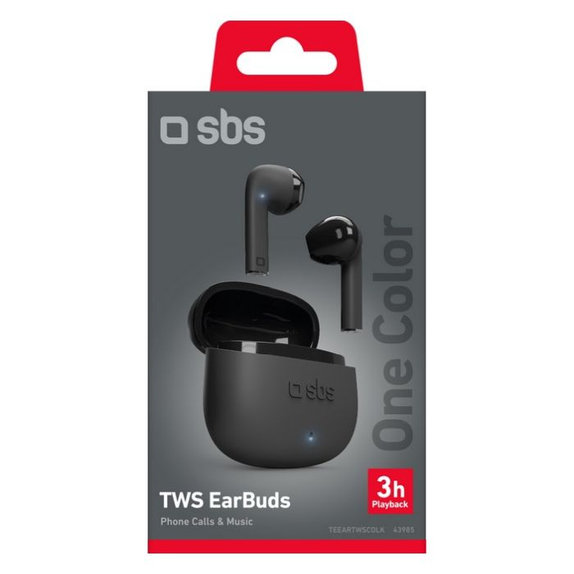 SBS - Bezdrôtové slúchadlá TWS One Color, čierna