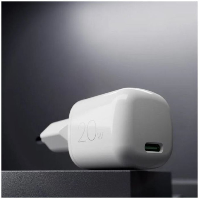 PURO - Nabíjací adaptér MiniPro USB-C, GaN, 20W, biela