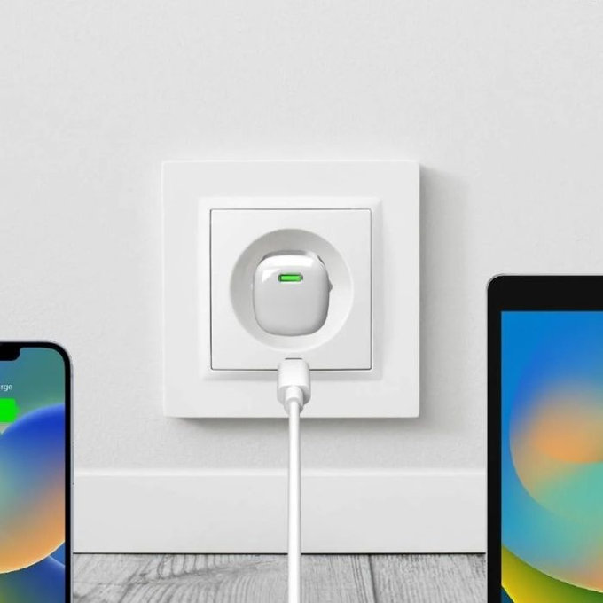 PURO - Nabíjací adaptér MiniPro USB-C, GaN, 20W, biela