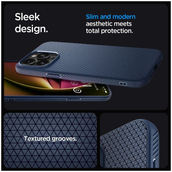 Spigen - Puzdro Liquid Air pre iPhone 15 Pro Max, Navy Blue