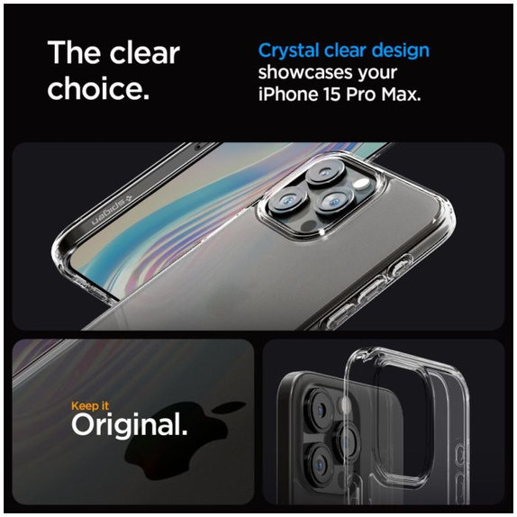 Spigen - Puzdro Ultra Hybrid pre iPhone 15 Pro Max, Frost Clear
