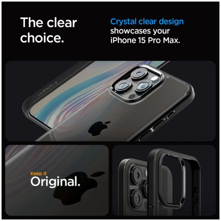 Spigen - Puzdro Ultra Hybrid pre iPhone 15 Pro Max, Matte Black