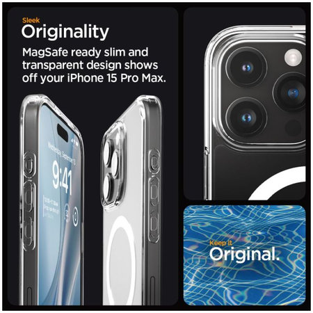 Spigen - Puzdro Ultra Hybrid s MagSafe pre iPhone 15 Pro Max, biela