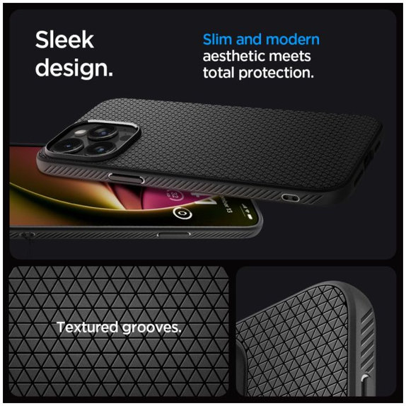 Spigen - Puzdro Liquid Air pre iPhone 15 Pro, Matte Black