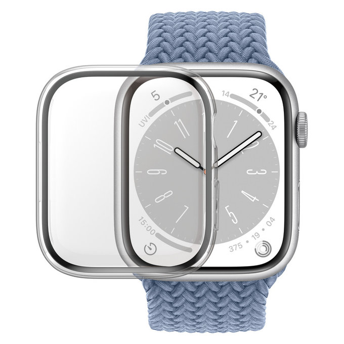 Tvrdené sklo Full Body D3O pre Apple Watch 9/8/7 41 mm, Transparentná, PanzerGlass