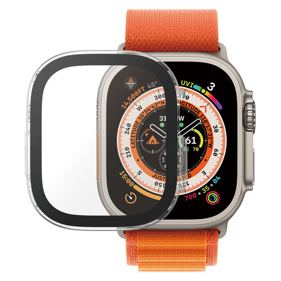 Tvrdené sklo Full Body D3O pre Apple Watch Ultra/Ultra 2, Transparentná, PanzerGlass