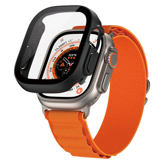 Tvrdené sklo Full Body D3O pre Apple Watch Ultra/Ultra 2, Čierna, PanzerGlass