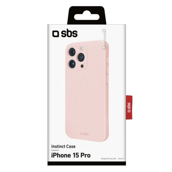SBS - Puzdro Instinct pre iPhone 15 Pro, ružová