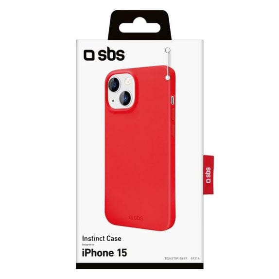 SBS - Puzdro Instinct pre iPhone 15, červená