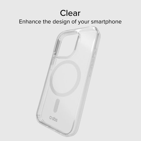 SBS - Puzdro Light Mag s MagSafe pre iPhone 15 Pro, transparentná