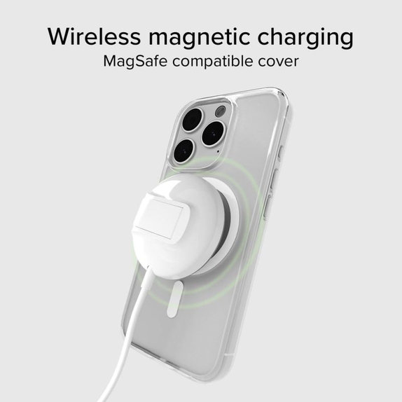 SBS - Puzdro Light Mag s MagSafe pre iPhone 15 Pro Max, transparentná