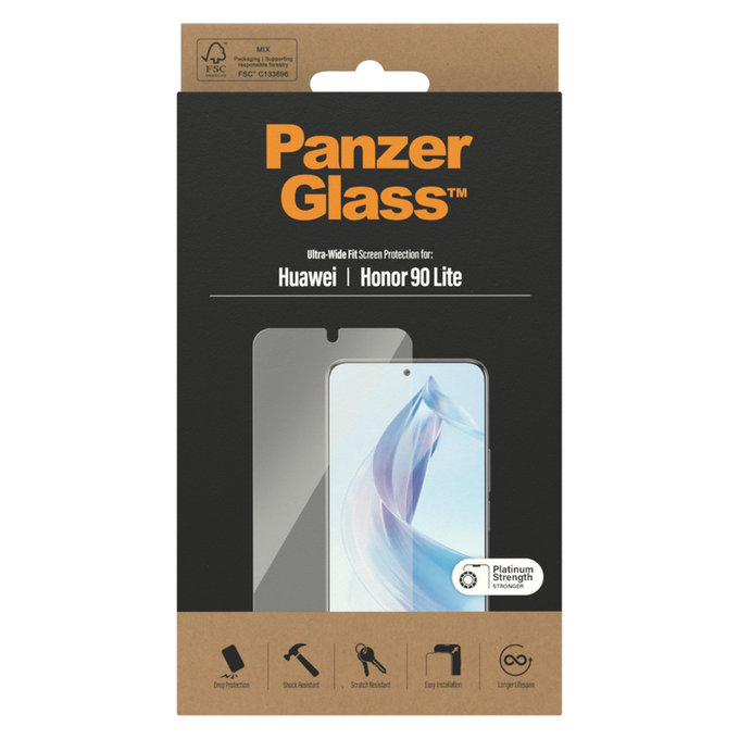 Tvrdené sklo UWF pre Honor 90 Lite, Číra, PanzerGlass