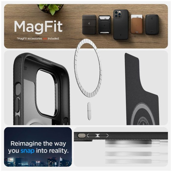 Spigen - Puzdro Mag Armor s MagSafe pre iPhone 14 Pro, Matte Black