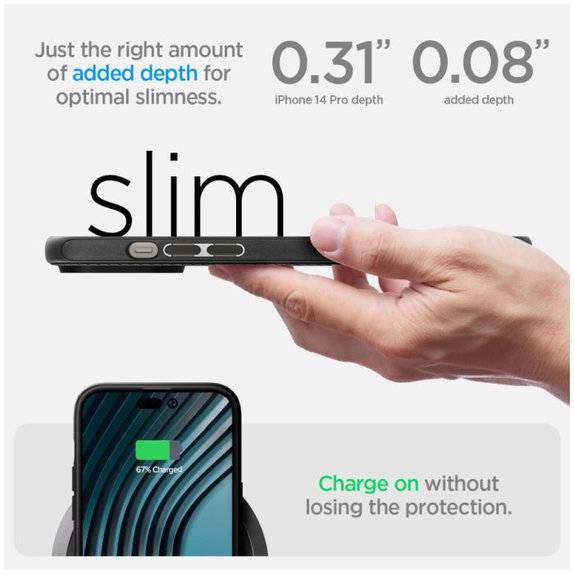 Spigen - Puzdro Mag Armor s MagSafe pre iPhone 14 Pro, Matte Black