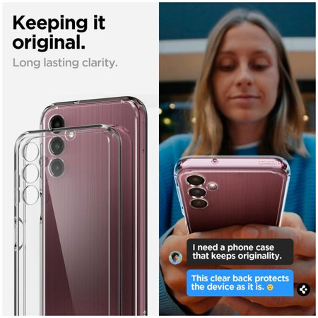 Spigen - Puzdro Liquid Air pre Samsung Galaxy A14 5G, Crystal Clear