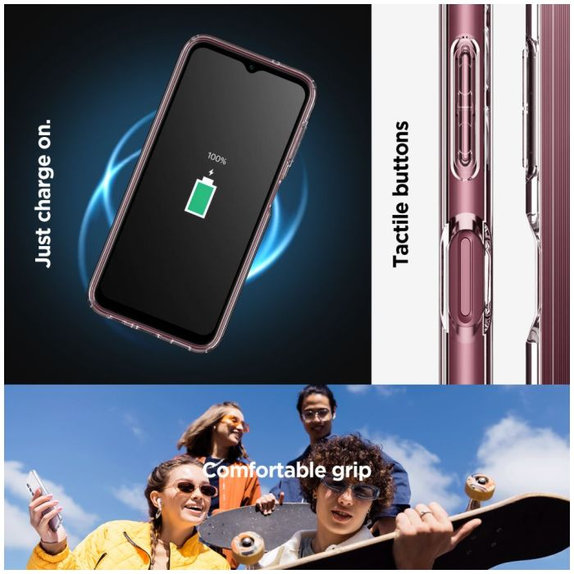 Spigen - Puzdro Liquid Air pre Samsung Galaxy A14 5G, Crystal Clear