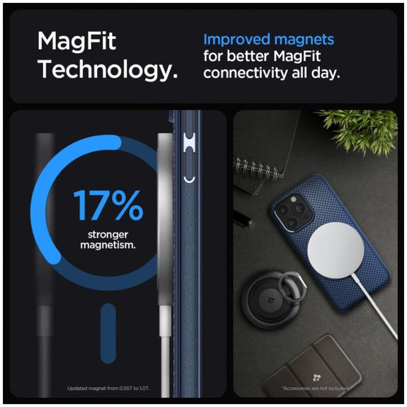 Spigen - Puzdro Mag Armor s MagSafe pre iPhone 15 Pro Max, Navy Blue