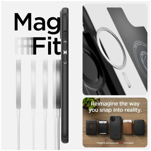 Spigen - Puzdro Mag Armor s MagSafe pre iPhone 15, Matte Black