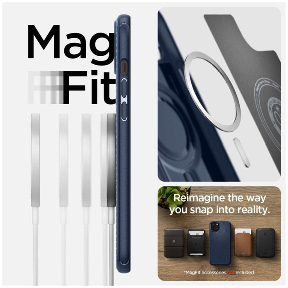 Spigen - Puzdro Mag Armor s MagSafe pre iPhone 15, Navy Blue