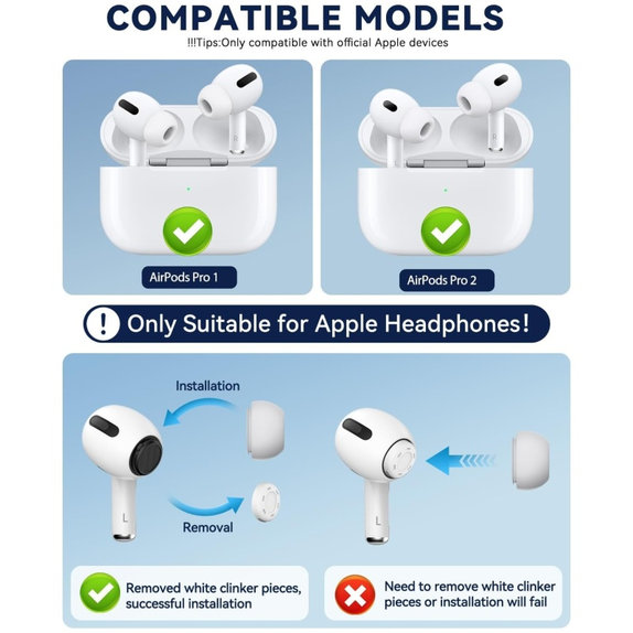 FixPremium - AirPods Pro Tips - Set 2ks (L, S), biela
