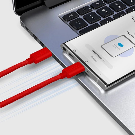 SBS - Kábel USB-C/USB-C, 60W, PD, 1.5m, červená