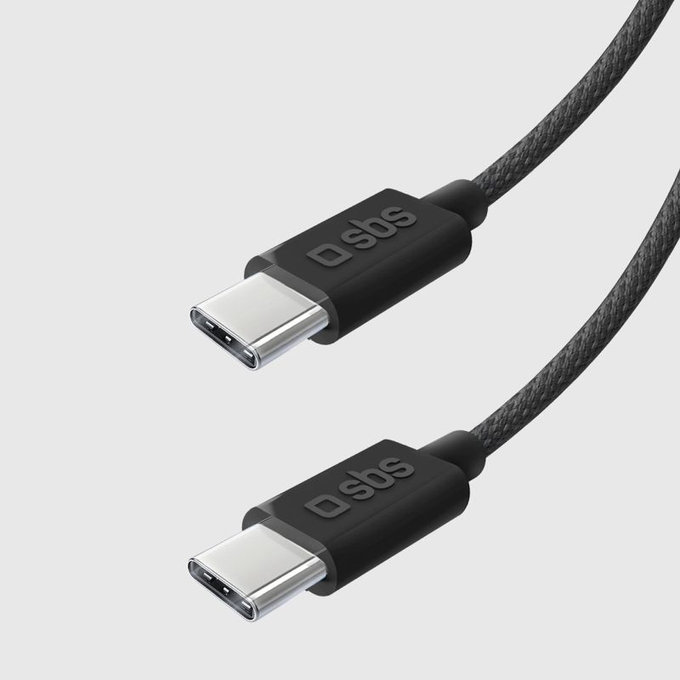SBS - Kábel USB-C/USB-C, 60W, PD, 1.5m, čierna