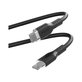 PURO - Kábel USB-C / MFI Lightning, 12W, Soft, 1,5 m, čierna