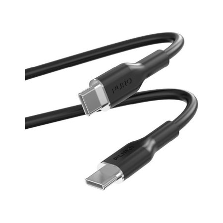 PURO - Kábel USB-C / USB-C, 60W, Soft, 1,5 m, čierna