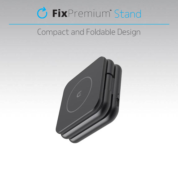 FixPremium - Skladací Stojan s MagSafe, čierna