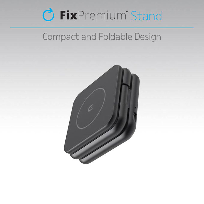 FixPremium - Skladací Stojan s MagSafe, čierna