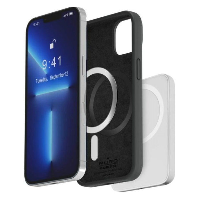 PURO - Puzdro ICON MAG s MagSafe pre iPhone 14 Pro, čierna