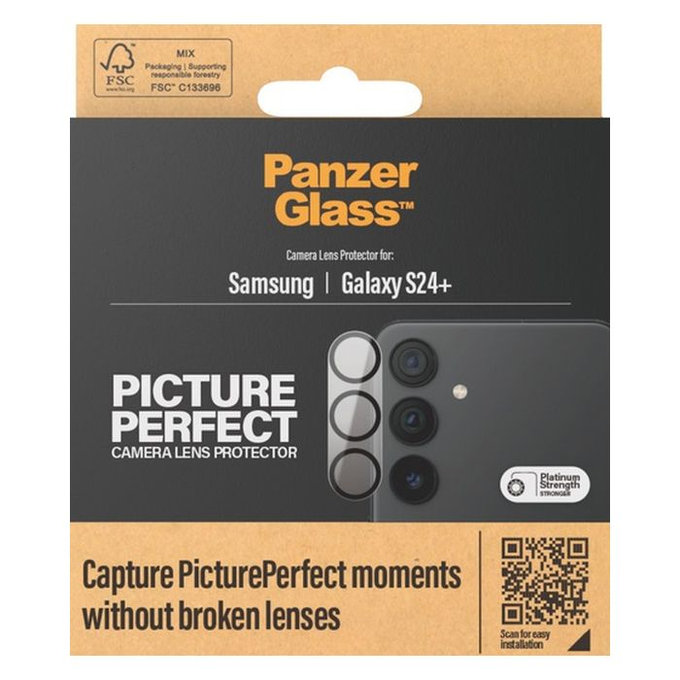 PanzerGlass - Ochranný Kryt Objektívu Fotoaparátu PicturePerfect pre Samsung Galaxy S24+, čierna