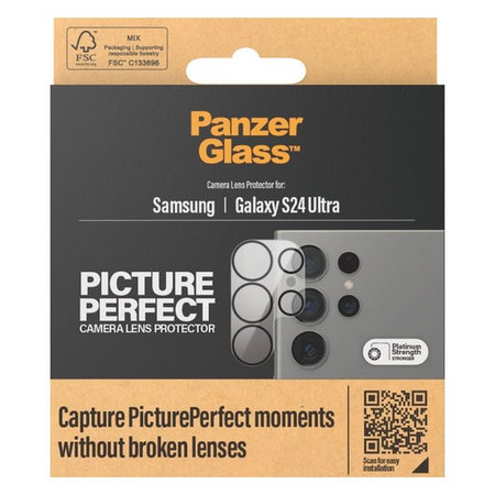PanzerGlass - Ochranný Kryt Objektívu Fotoaparátu PicturePerfect pre Samsung Galaxy S24 Ultra, čierna