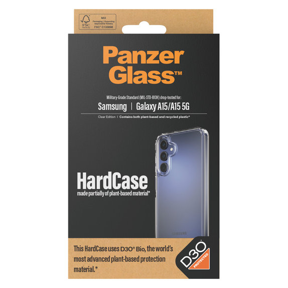 Puzdro HardCase D3O pre Samsung Galaxy A15/A15 5G, Transparentná, PanzerGlass