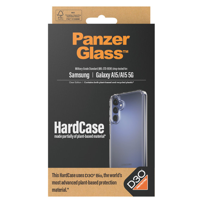 Puzdro HardCase D3O pre Samsung Galaxy A15/A15 5G, Transparentná, PanzerGlass