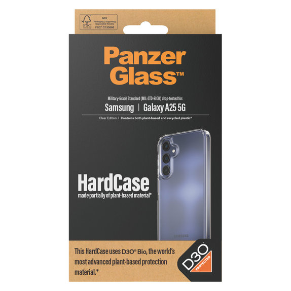 Puzdro HardCase D3O pre Samsung Galaxy A25 5G, Transparentná, PanzerGlass